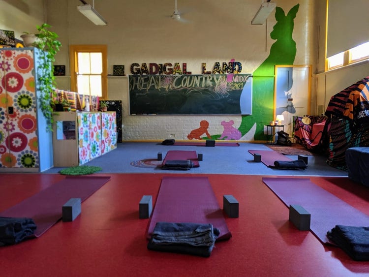 Yoga at treehouse